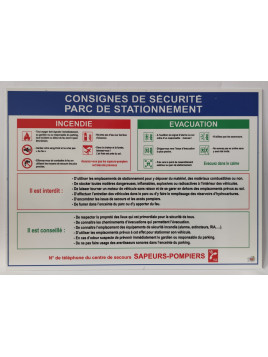 panneau consignes parc de...