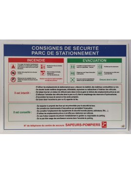 panneau consignes parc de...