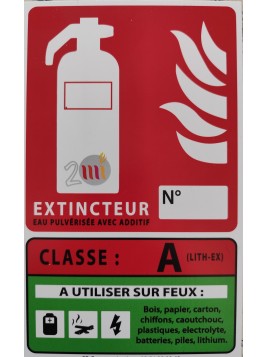 Panneau extincteur 12x20...